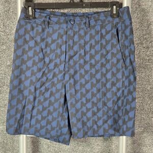 Surfside Supply Mens Blue Black Geometric Swim Trunks Board Shorts 29 x 8.5
